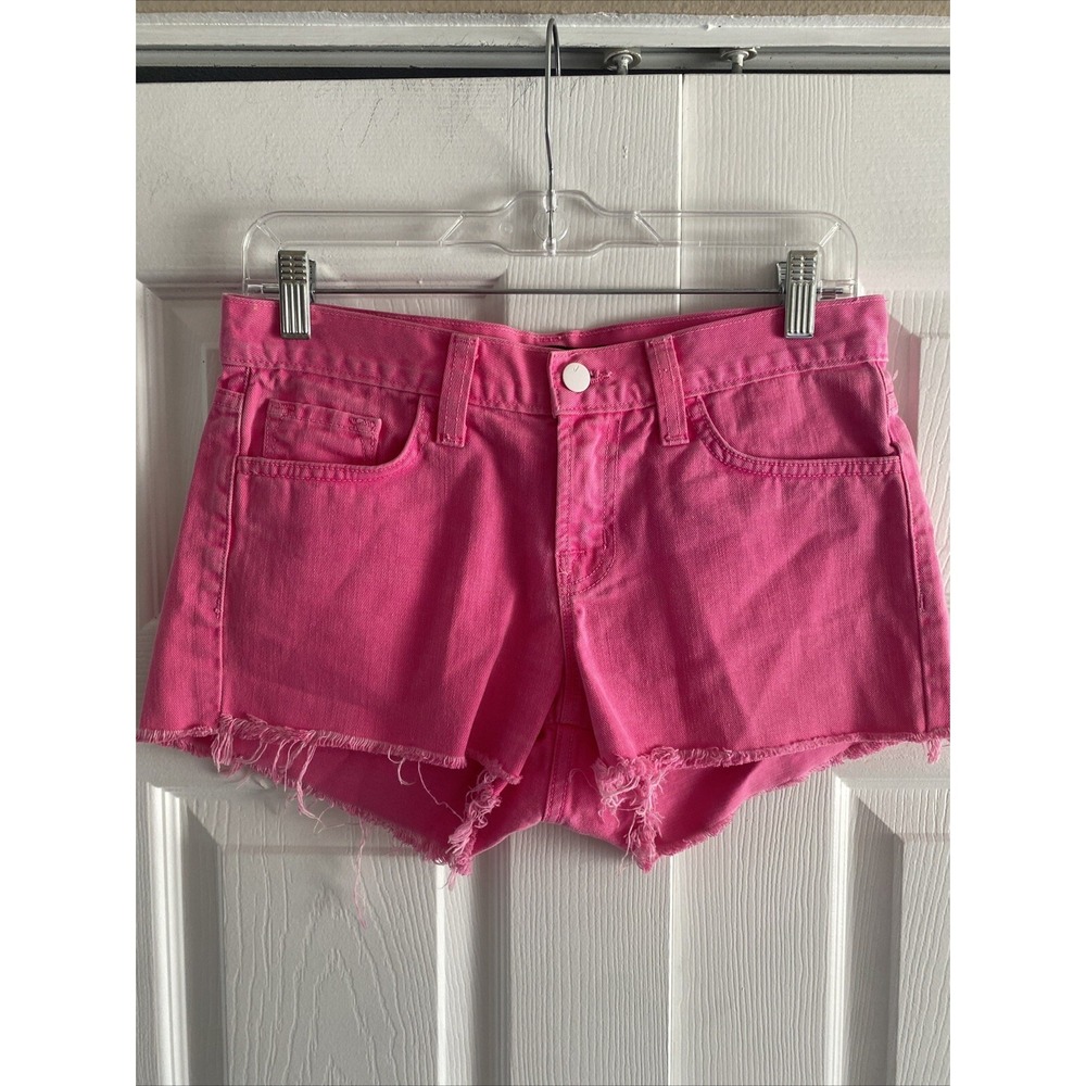 J Brand Cut Off Denim Shorts Womens Size 26 Pink Raw Hem Y2K‎ Summer Festival